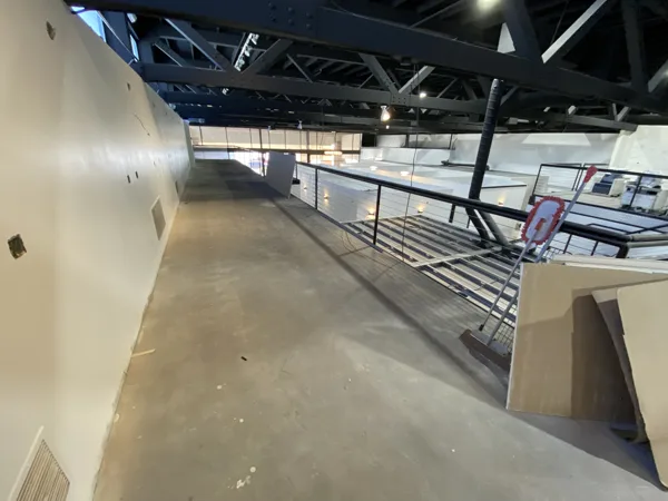 A view of the LVP installation work, finished areas or flooring details at The Beauty Stop.